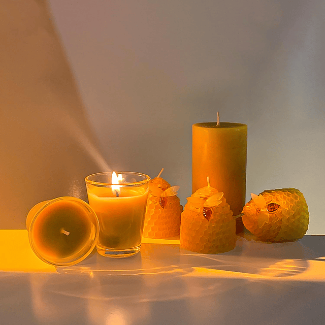 Velas de cera de abejas juego de 12 velas de abeja con adorn