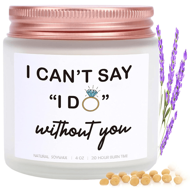 Velas perfumadas de lavanda I Cant Say I Do Without You rega