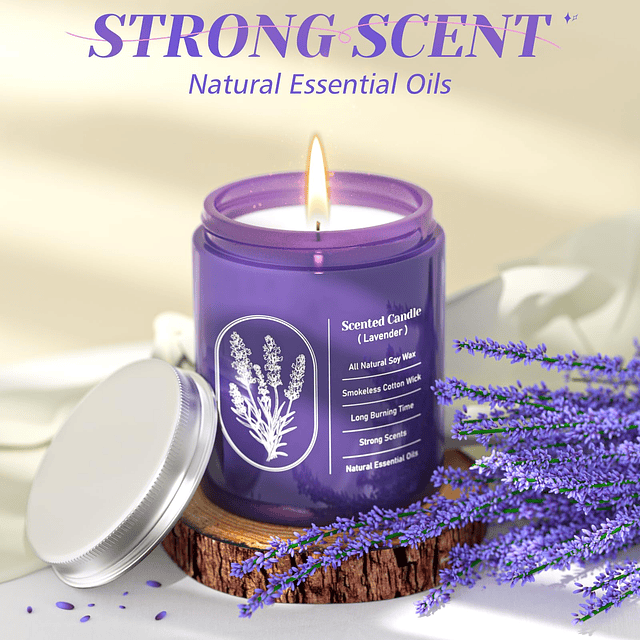 Velas de lavanda perfumadas para el hogar vela de aromaterap