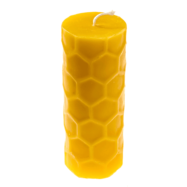 Vela tipo pilar de cera de abejas 100 % pura 2 x 6 pulgadas