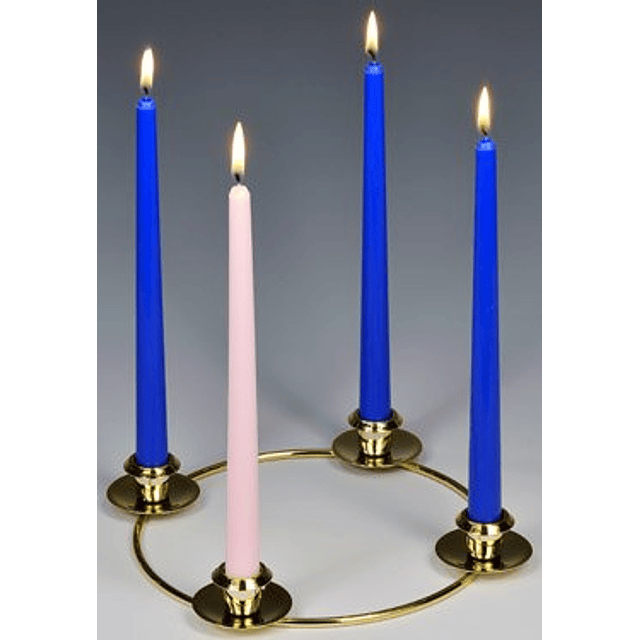 Juego de velas de Adviento azules