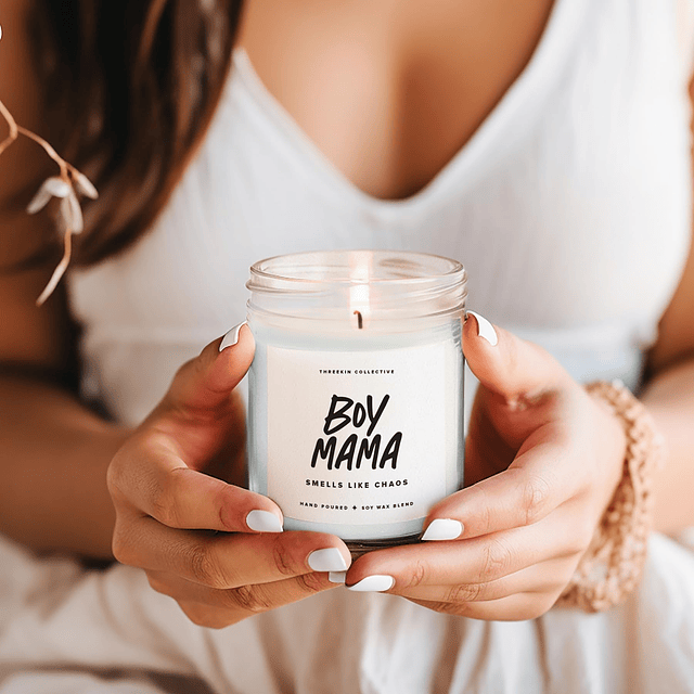 ThreeKin Velas perfumadas para mamá niño velas de cera de so