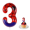 Vela de tercer cumpleaños de araña vela de pastel número 3 d