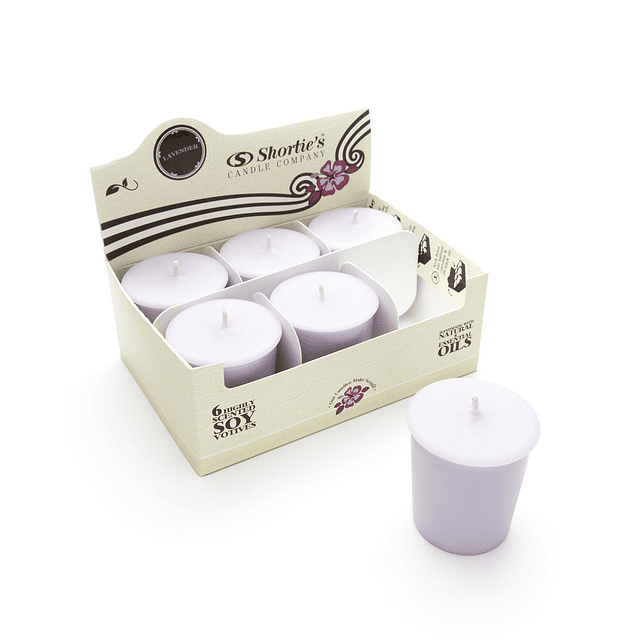 Velas votivas de soja de lavanda inglesa pura perfumadas con