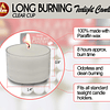 Velas candelita de larga duración 8 horas Blancas en vasos t