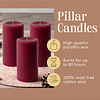 Velas de pilar sin perfume sin goteo juego de 3 velas de pil