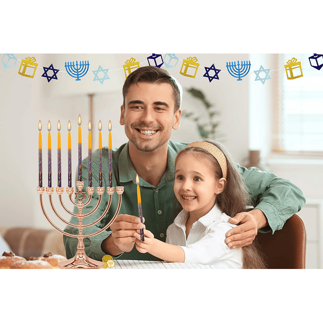 Velas de Janucá sin goteo 45 velas de Hanukkah decorativas m