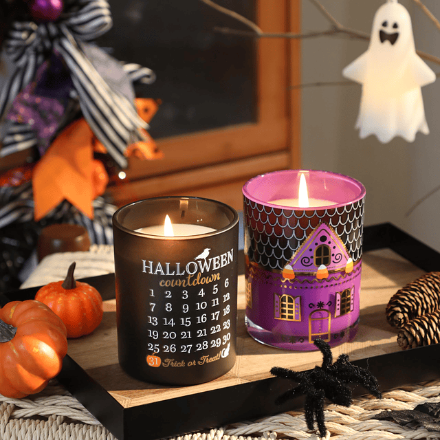 Regalo de vela con calendario de Halloween regalo de vela pe