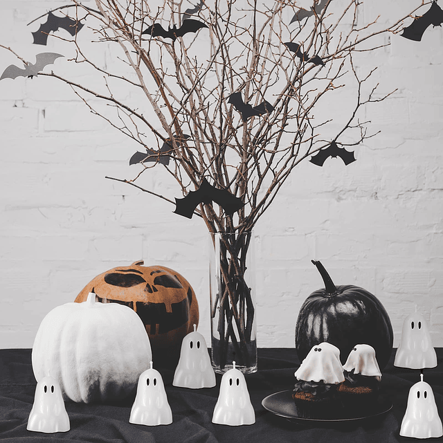 40 Piezas Velas de Halloween Decoración Espeluznante Vela Ar