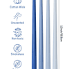 Velas cónicas de 12 pulgadas color azul juego de 4 sin perfu