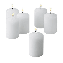 AURA DECOR Velas de pilar de 2 x 2 pulgadas de alto juego de