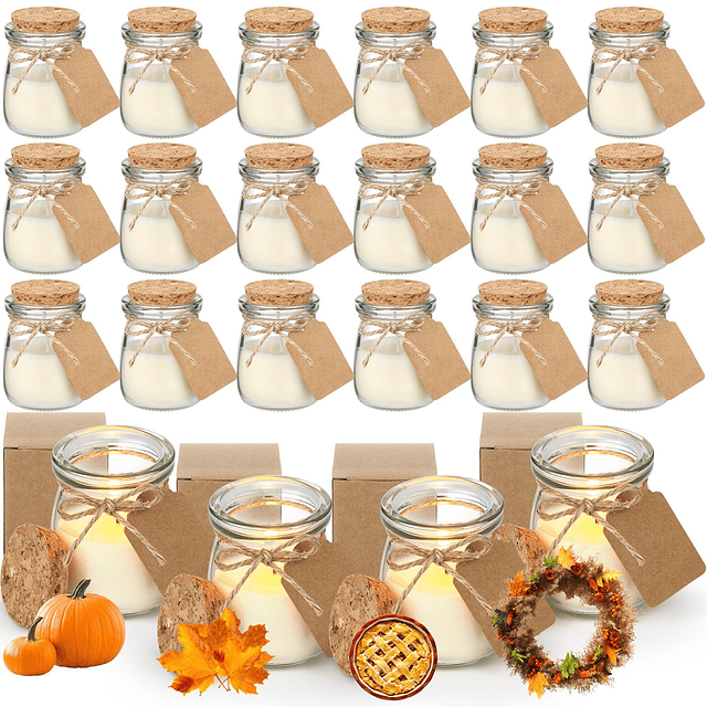 24 tarros de velas perfumadas velas de cera natural con tarj