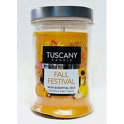 REAL Tuscany Candle Fall Festival Premium Vaso de cera vetea