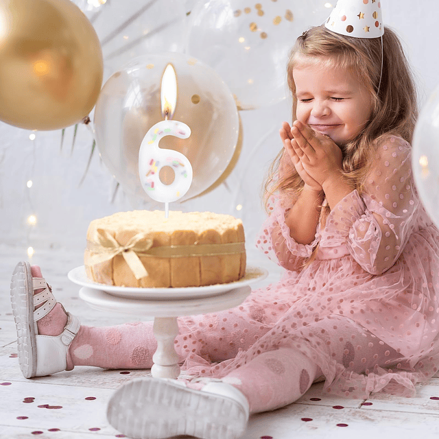 Vela colorida para el décimo cumpleaños de las niñas velas c