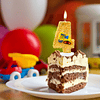 Velas de cumpleaños de construcción para decoración de paste