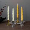 Velas cónicas de cera de abejas juego de 4 velas cónicas en