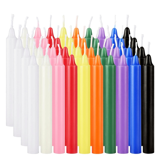 Paquete de 40 mini velas cónicas para hechizos candelabros m