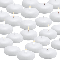 Paquete de 24 velas flotantes velas blancas de 3 pulgadas si