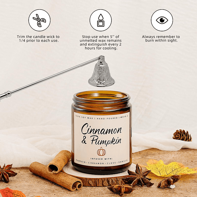 Juego de velas de otoño Paquete de 4 velas aromáticas de oto