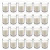 Paquete de 24 velas votivas rellenas de vidrio transparente