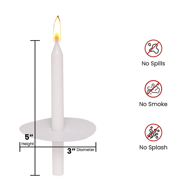 Velas de iglesia con protectores contra goteo caja de 50 vel