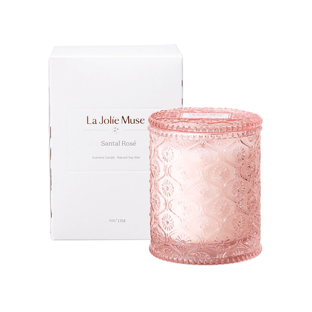 Vela de rosa de sándalo velas perfumadas velas de regalo par