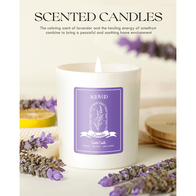 Velas perfumadas de lavanda para mujer Vela de aromaterapia