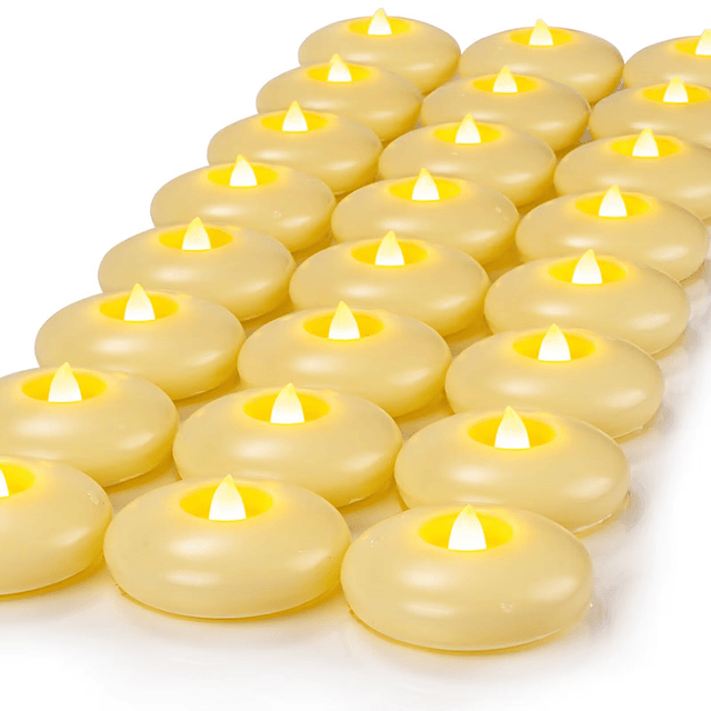 Paquete de 24 velas flotantes LED sin llama de 3.0 in 200 ho