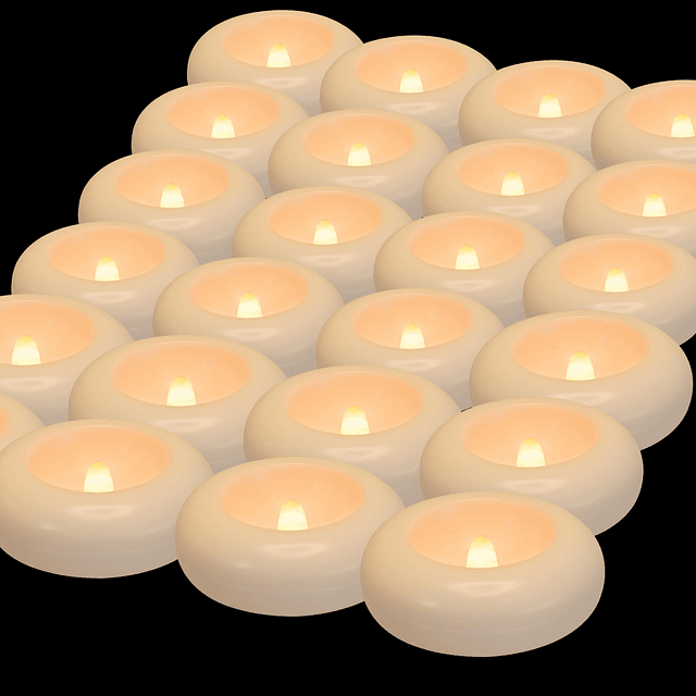 Velas flotantes LED sin llama velas blancas de 3 pulgadas co