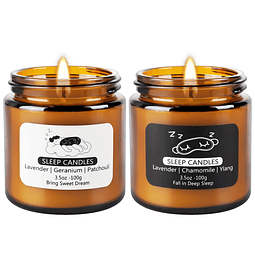 Paquete de 2 velas aromáticas para dormir dulce sueño con la