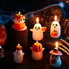 6 Piezas de Velas de Fantasma de Halloween con Calabazas Lin