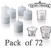 Velas votivas blancas Caja de 72 velas sin perfume 10 horas