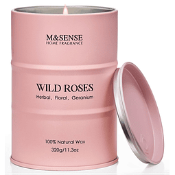 Vela perfumada natural de rosa salvaje velas de soja de larg