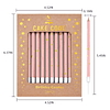 CÓDIGO DE TORTA Velas de cumpleaños largas y delgadas de oro