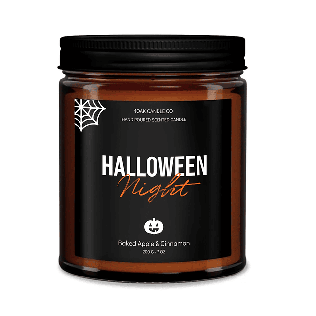 Velas perfumadas de Halloween 7 oz canela de manzana hornead