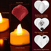 12 velas LED con forma de corazón velas LED de amor con 200