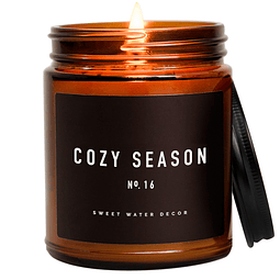 Velas de soja Cozy Season Velas de otoño con maderas especia