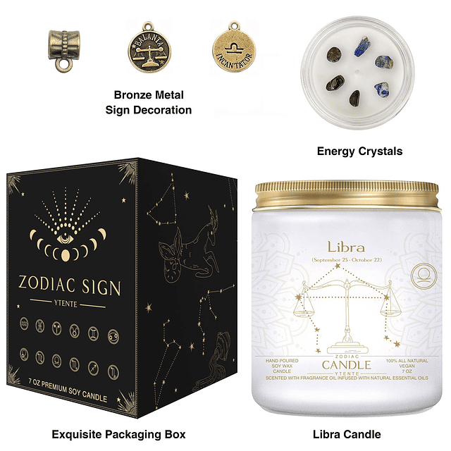 Libra Regalo para Mujer Velas Perfumadas Regalos para Mujer