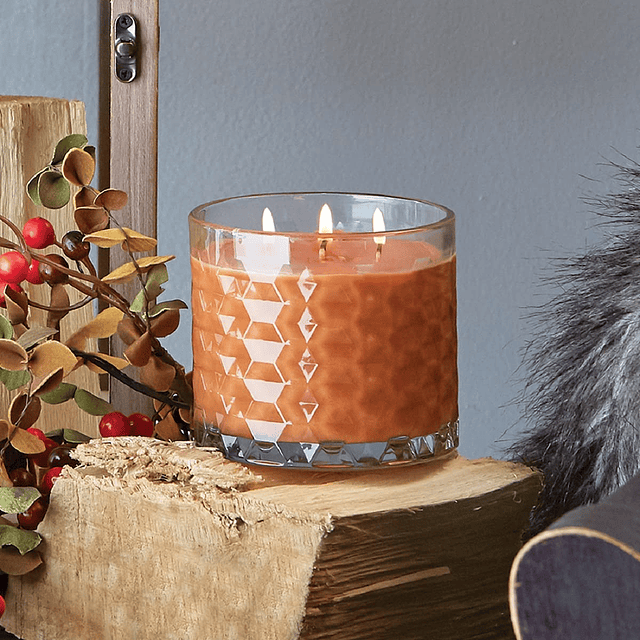 Velas aromáticas de otoño vidrio de panal vela de mezcla de