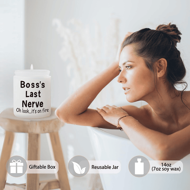 Boss Regalos para mujeres y hombres vela perfumada de lavand