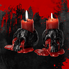 Paquete de 2 velas de Halloween con sangre de calavera cera