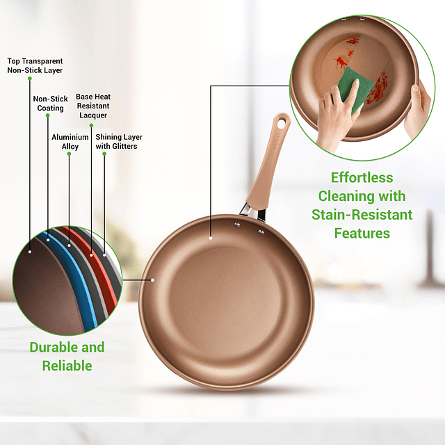 Juego de utensilios de cocina antiadherentes de 14 piezas co