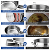 Juego de ollas y sartenes de 4 piezas, juego de utensilios d