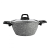 Karaca Gris BioGranite Batería de Cocina, 7 Piezas, 3 Ollas