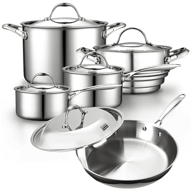 Juegos de utensilios de cocina de acero inoxidable, 10 pieza