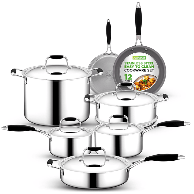 Utensilios de cocina de acero inoxidable de 12 piezas – Jueg