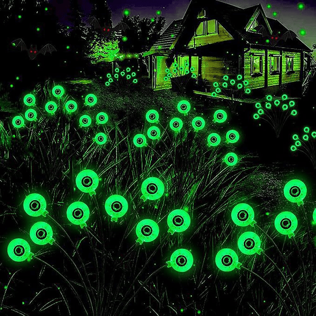 12 LED Decoraciones de Halloween Paquete de 2 Luces de jardí