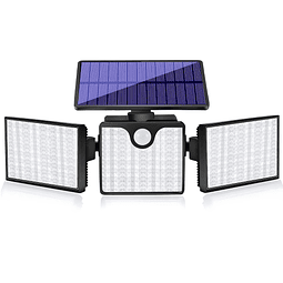 Luces solares de pared para exteriores, 3000 lm, 266 luces L