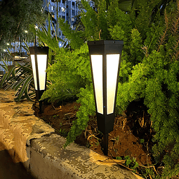 Luces solares para caminos al aire libre, color blanco cálid