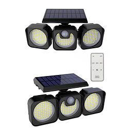 Paquete de 2 luces solares con sensor de movimiento para ext